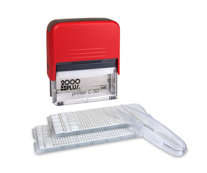 Stamp Kit Printer 8 Line Black Red