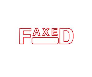 Faxed Red Message Stamp Pre Inked