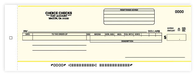 Payroll/General Disbursement Center Check-Carbon