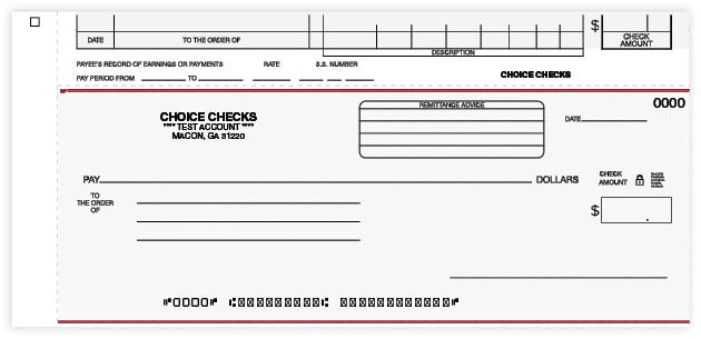 Payroll/General Disbursement Top Check