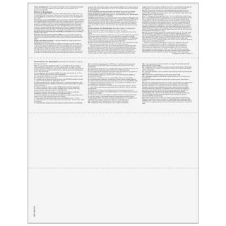 4up Blank W-2 Form - Horizontal (with Employee Instructions)