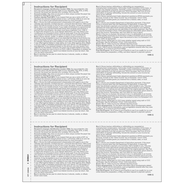 Form 1099-G Certain Government Payments - Copy B Recipient