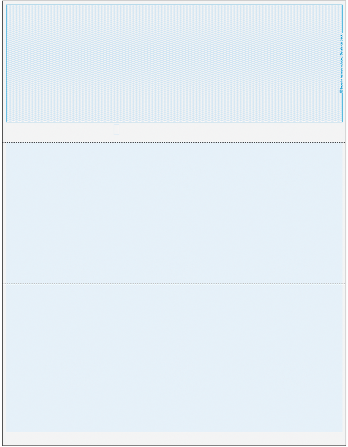 Lattice Blank Business Checks on Top - Lattice Blue