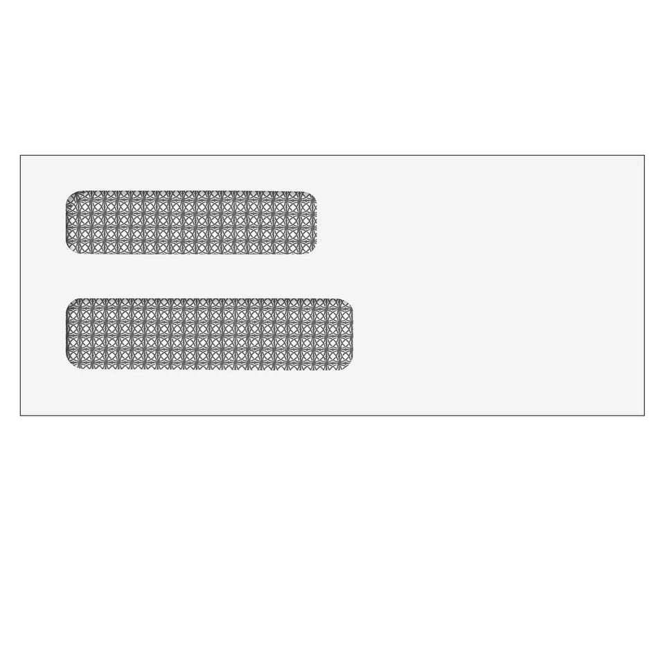 Double Window Envelope (Moisture Seal) 3 5/8 x 8 5/8 - 500 Qty
