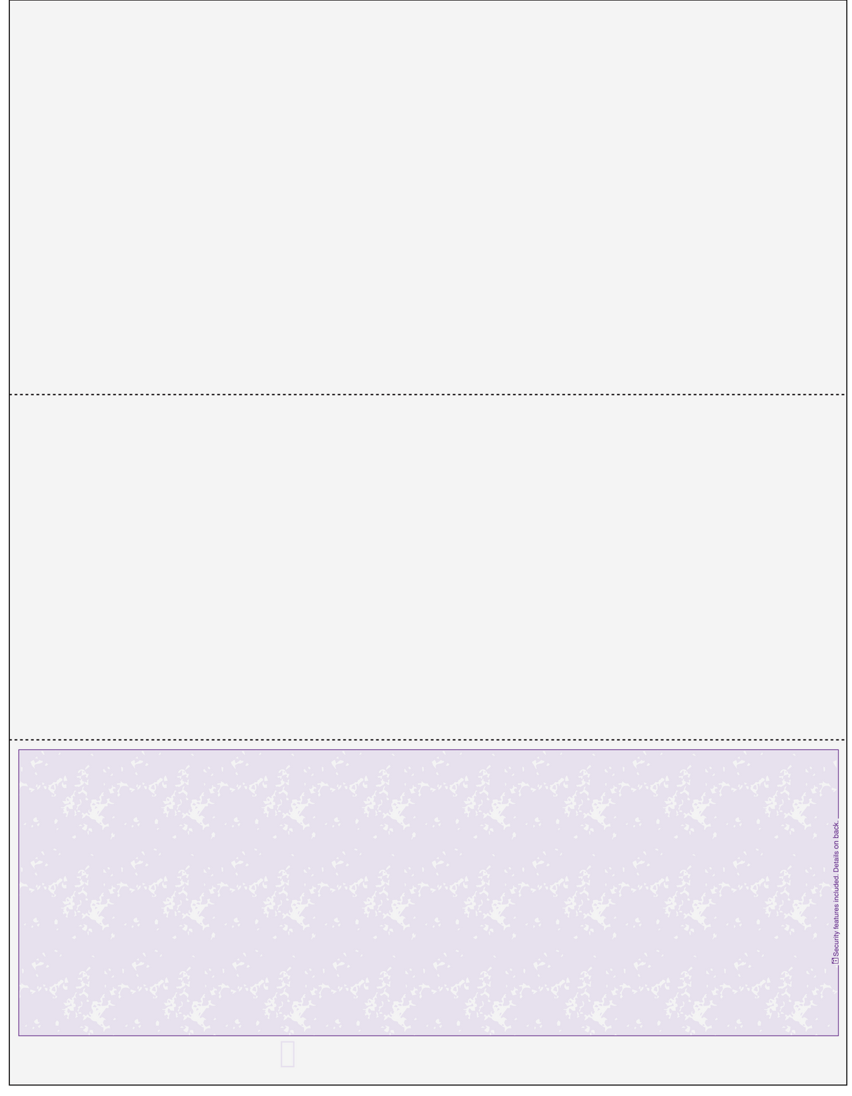 Marble Purple Blank Business Check on Bottom