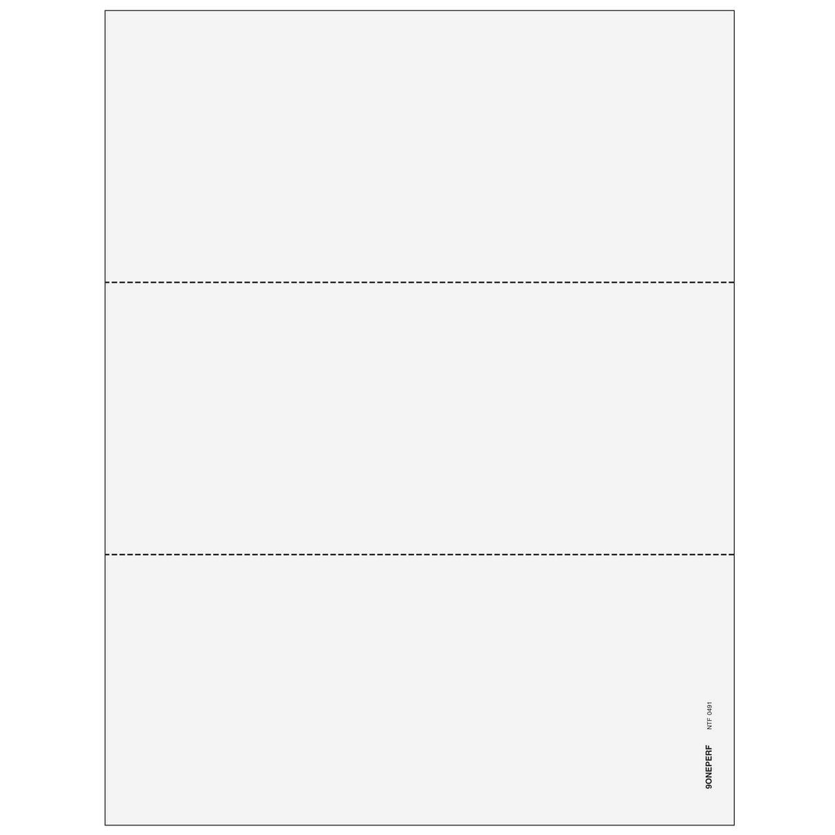 Blank 1099 3up Perforated Paper