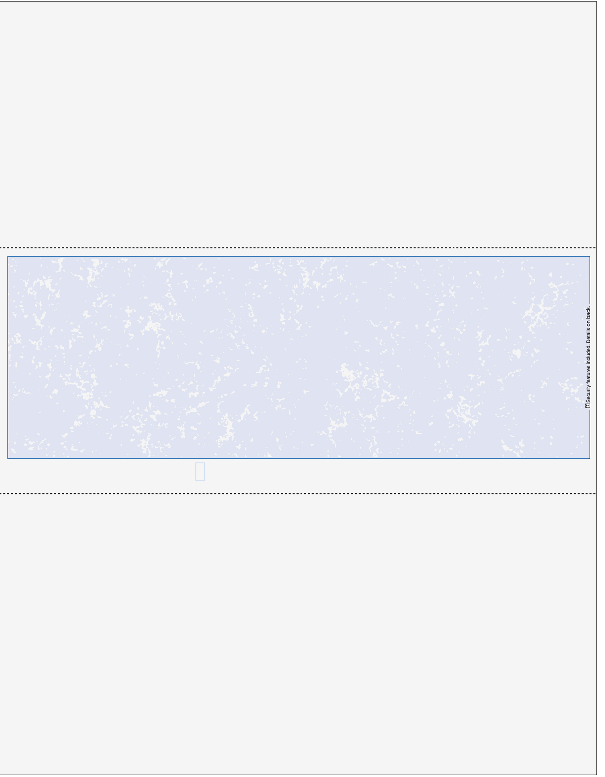 Marble Blank Business Checks in Middle - Better Security Marble Blue