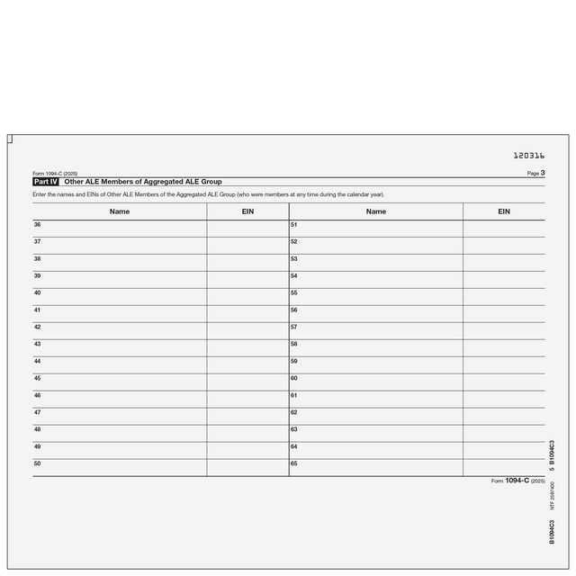 Form 1094-C - Transmittal of Employer-Provided Health Insurance Offer and Coverage Information Returns (Page 3)
