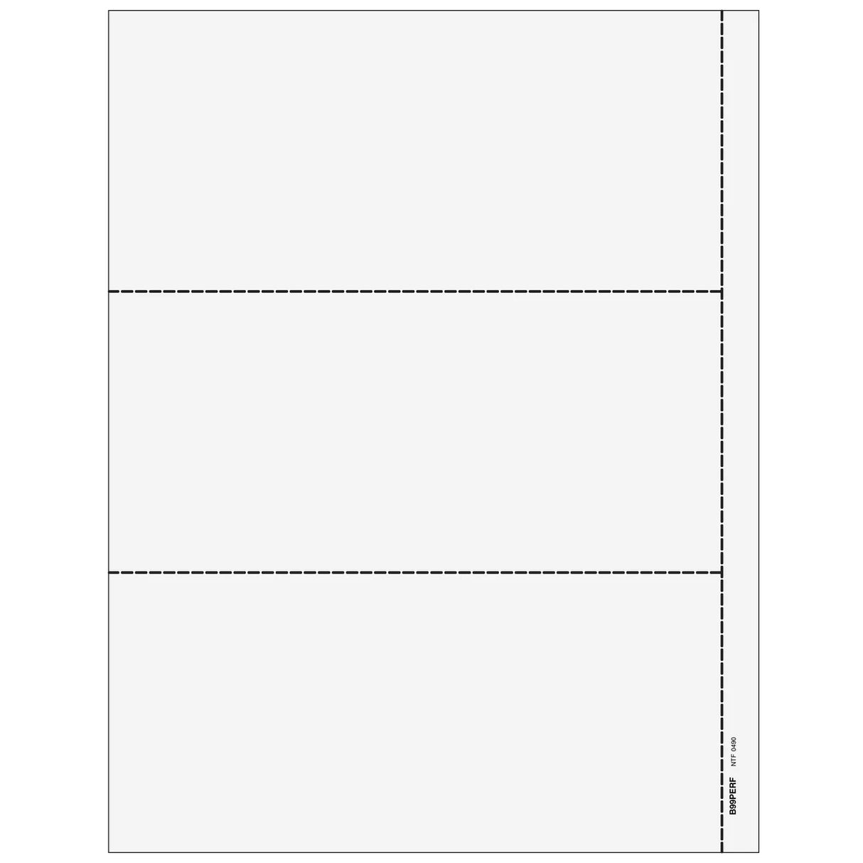 3up Blank 1099 Form (without Instructions)