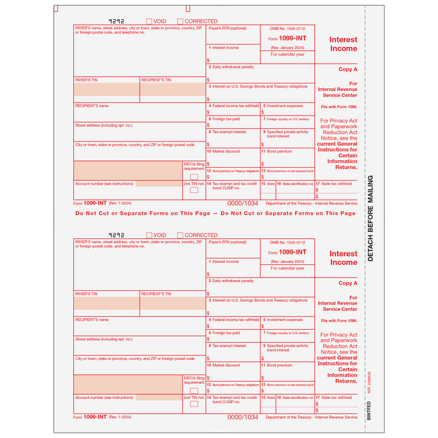 1099-INT Interest Income - Copy A Federal