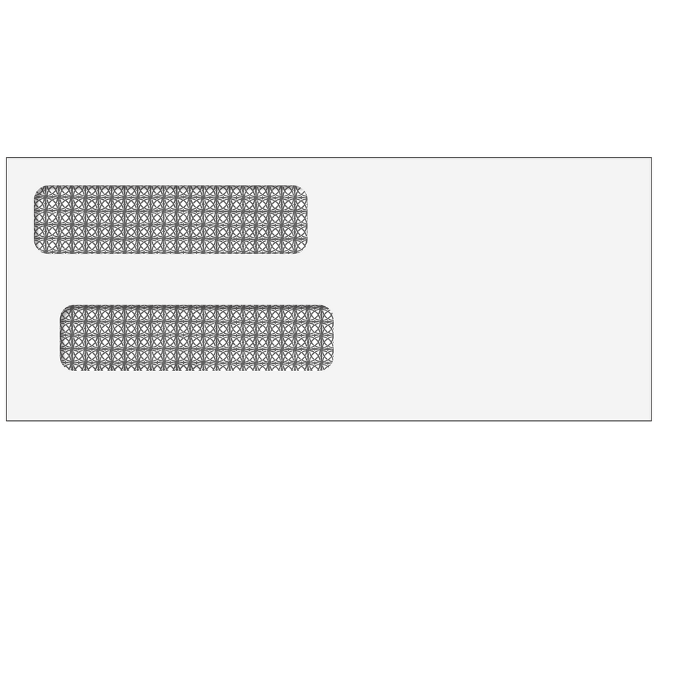 Double Window Envelope (Self Seal) 3 5/8 x 8 7/8 - 500 Qty