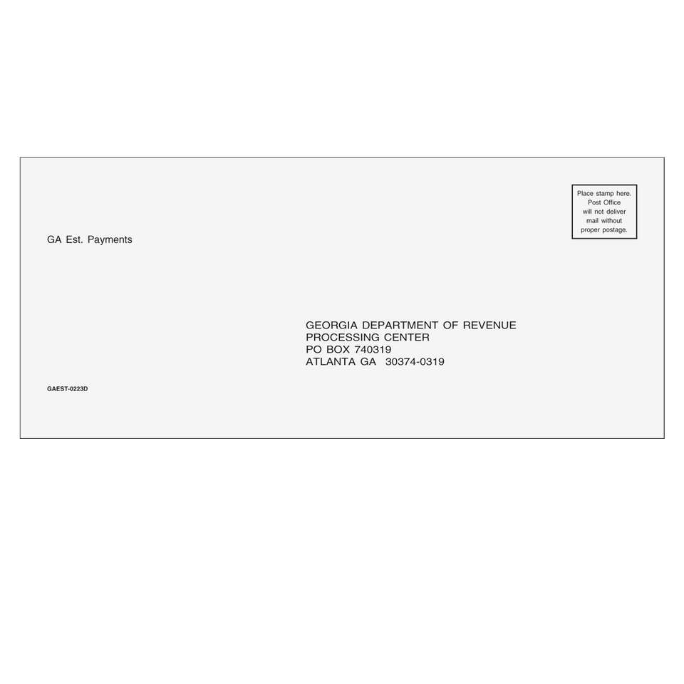 Georgia Estimate Envelope
