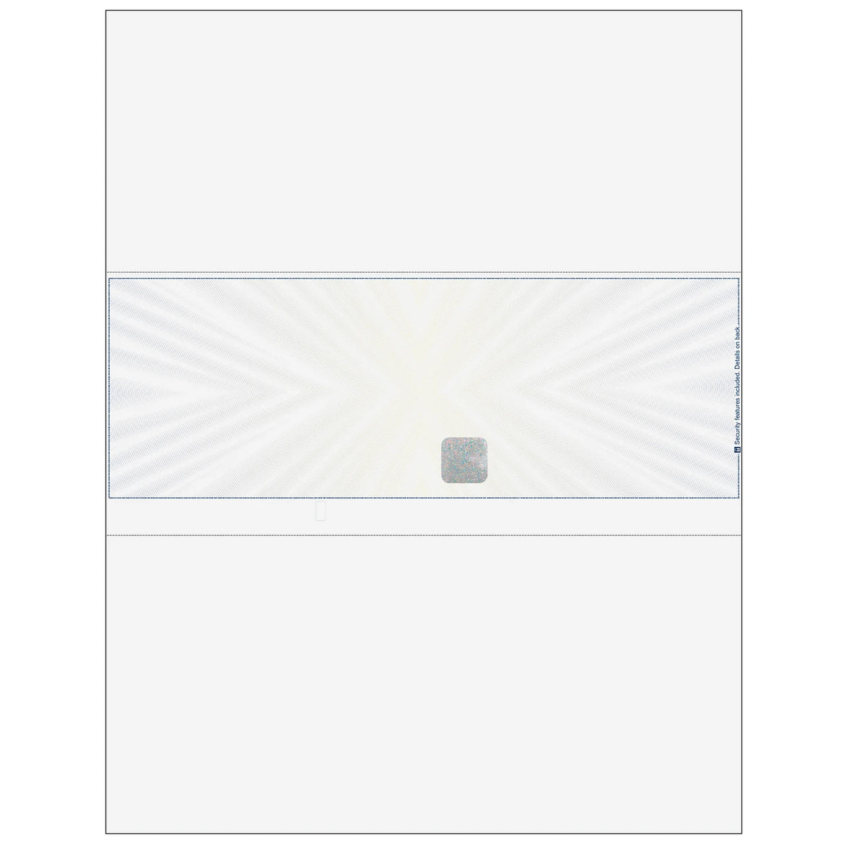 Prismatic Star With Hologram Blank Business Check in Middle