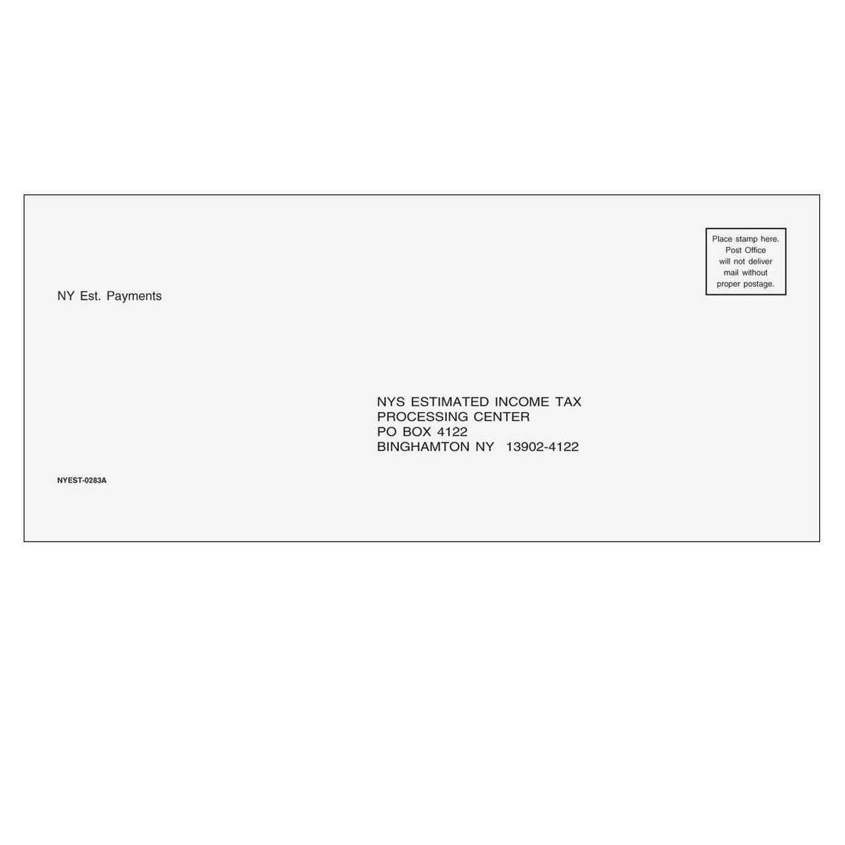 New York Estimate Envelope