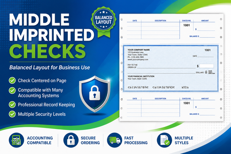 Middle Imprinted Checks