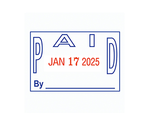 Heavy Duty Dater Stamps Paid