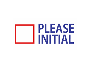 PLEASE INITAL  Color Red/Blue