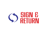 SIGN & RETURN Color Red/Blue