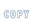 COPY Blue Message Stamp Pre Inked