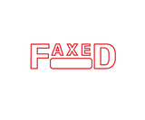 Faxed Red Message Stamp Pre Inked