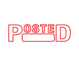 POSTED Red Message Stamp Pre Inked