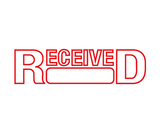 RECEIVED Red Message Stamp Pre Inked