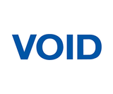 VOID Blue Message Stamp Pre Inked