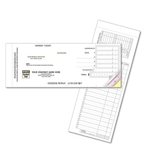 Booked Deposit Tickets - Quick Entry Format -2 Part, Free Shipping