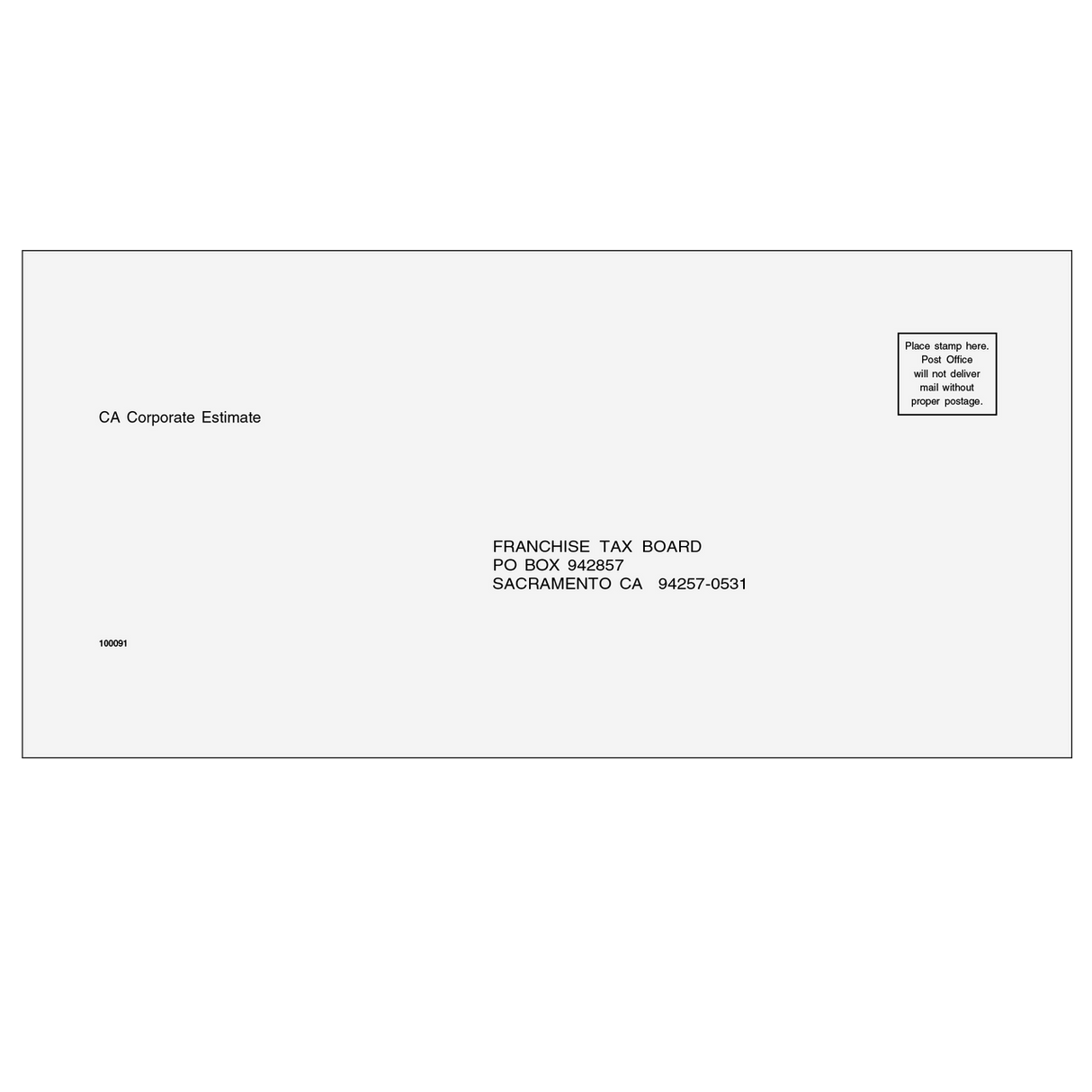 Estimate Envelope - California Corporate
