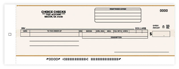 Payroll/General Disbursement Center Check-Carbon