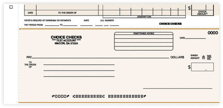 Payroll/General Disbursement Top Check