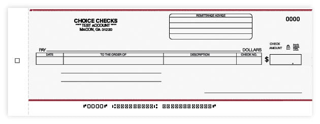 Cash Disbursement Center Check - Carbon