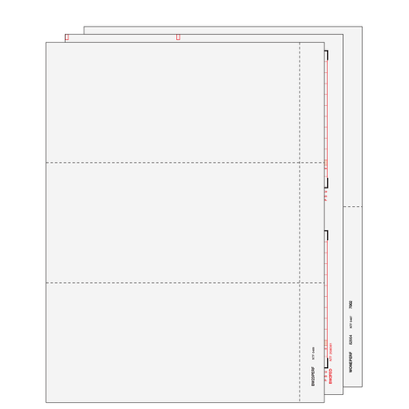 3up Blank W-2 Form 6-part Set (without Instructions)