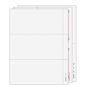 3up Blank W-2 Form 6-part Set (with Instructions)
