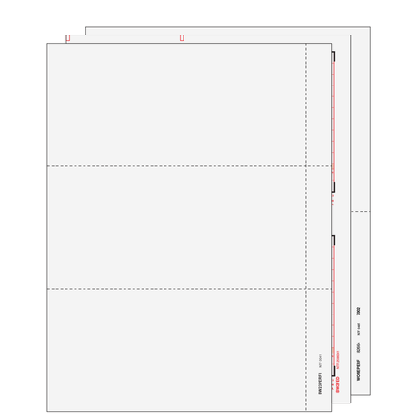 3up Blank W-2 Form 6-part Set (with Instructions)