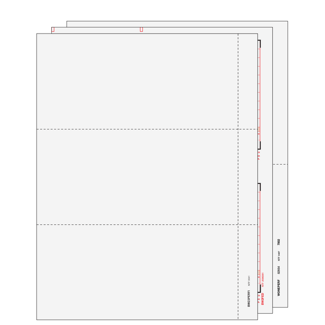 3up Blank W-2 Form 6-part Set (with Instructions)