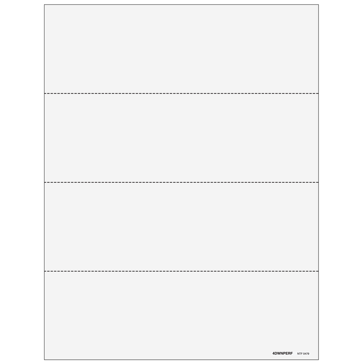 4up Blank W-2 Form - Horizontal (with Employee Instructions)