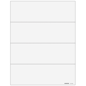 4up Blank W-2 Form - Horizontal (with Employee Instructions)