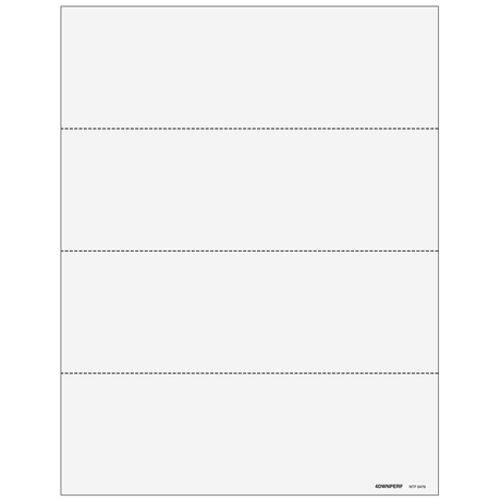 4up Blank W-2 Form - Horizontal (with Employee Instructions)