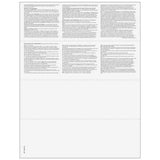 4up Blank W-2 Form - Horizontal (with Employee Instructions)