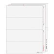 4up Blank W-2 Form 6-part Set with Instructions (Horizontal Employee Copies)