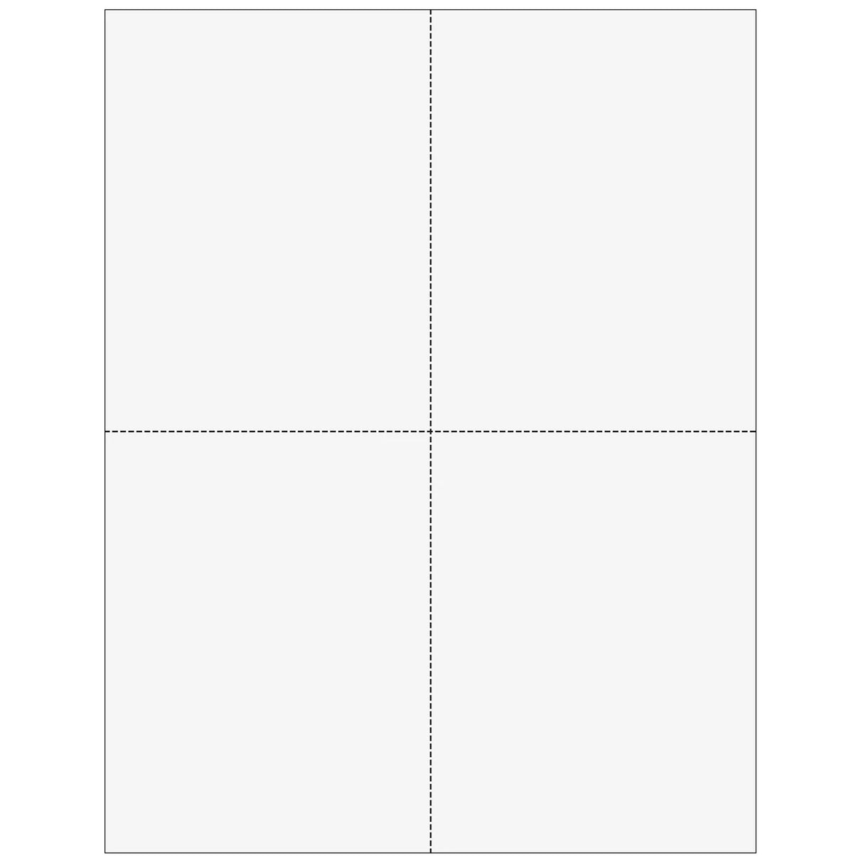 4up Blank W-2 Form - Quadrants (with Employee Instructions) -500 Qty