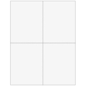 4up Blank W-2 Form - Quadrants (with Employee Instructions) -500 Qty