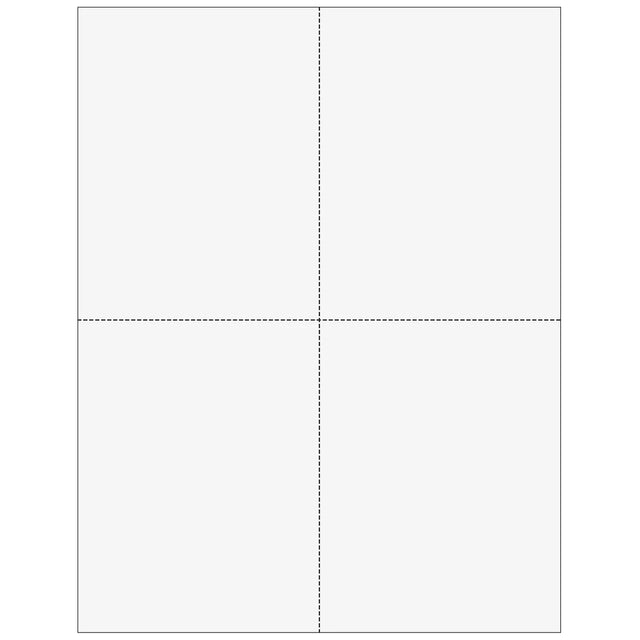 4up Blank W-2 Form - Quadrants (with Employee Instructions) -500 Qty