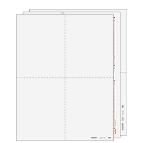 4up Blank W-2 Form 6-part Set (with Instructions)
