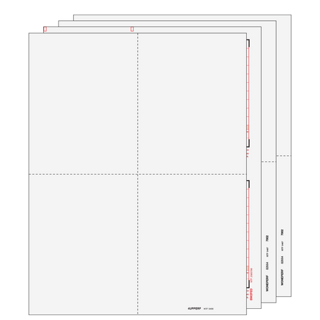 4up Blank W-2 Form 8-part Set (without Instructions)