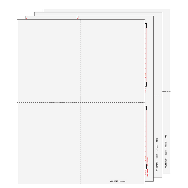 4up Blank W-2 Form 8-part Set (without Instructions)