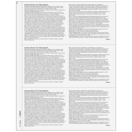 Form 1099-G Certain Government Payments - Copy B Recipient