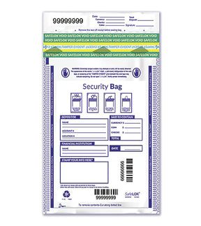9 x 12" Single Pocket Deposit Bag, Opaque - 100 Qty