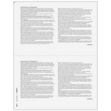 2up Blank 1099-MISC Form (with Instructions on Both Back Panels)